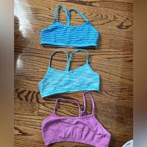Ivivva Blue and Purple Sports Bras